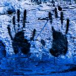 Hand Prints Burned in Frost