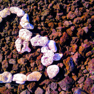 Heart in Lava Rock