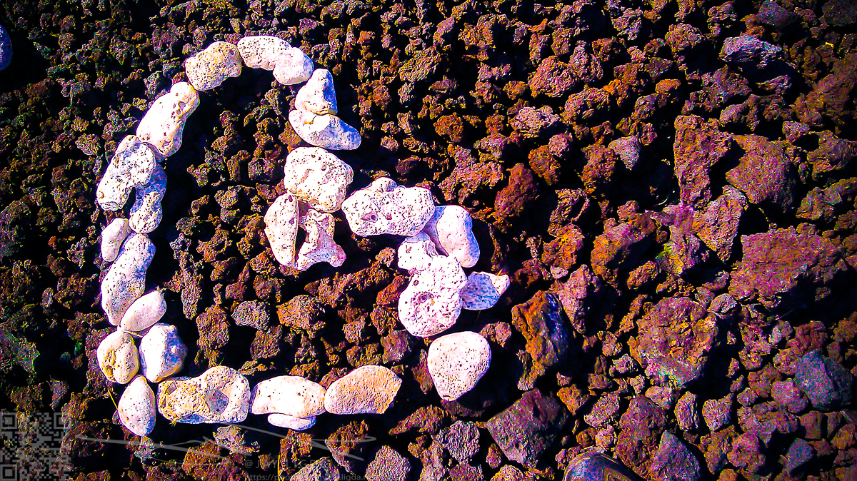 Heart in Lava Rock