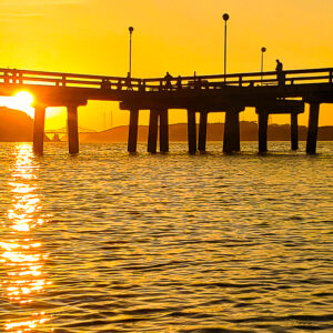 Benicia 1st Street Pier in Sunset