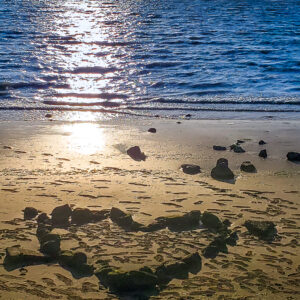 Rock Heart on Beach (portrait)