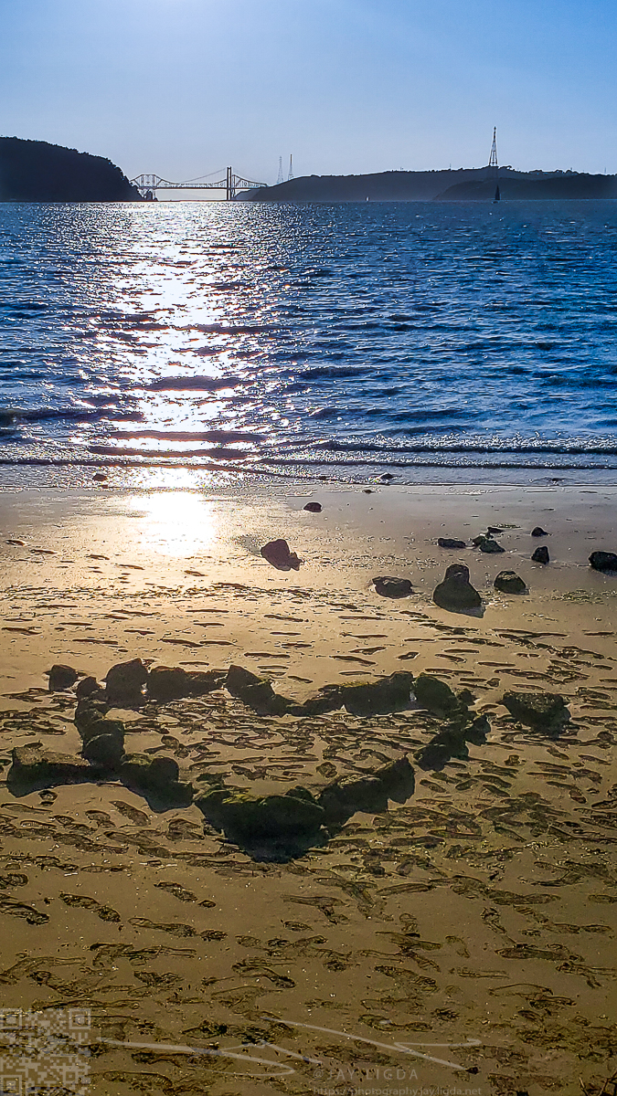 Rock Heart on Beach (portrait)