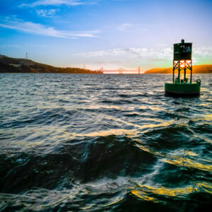 Carquinez Straight Buoy 21A with Sun Set