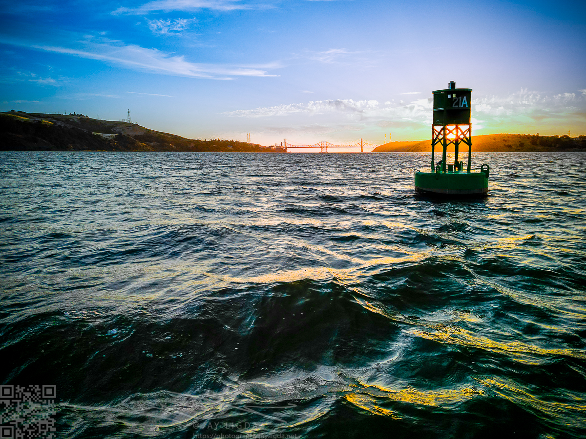 Carquinez Straight Buoy 21A with Sun Set