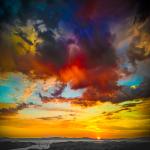 Low Sunset Deep Cloud Color