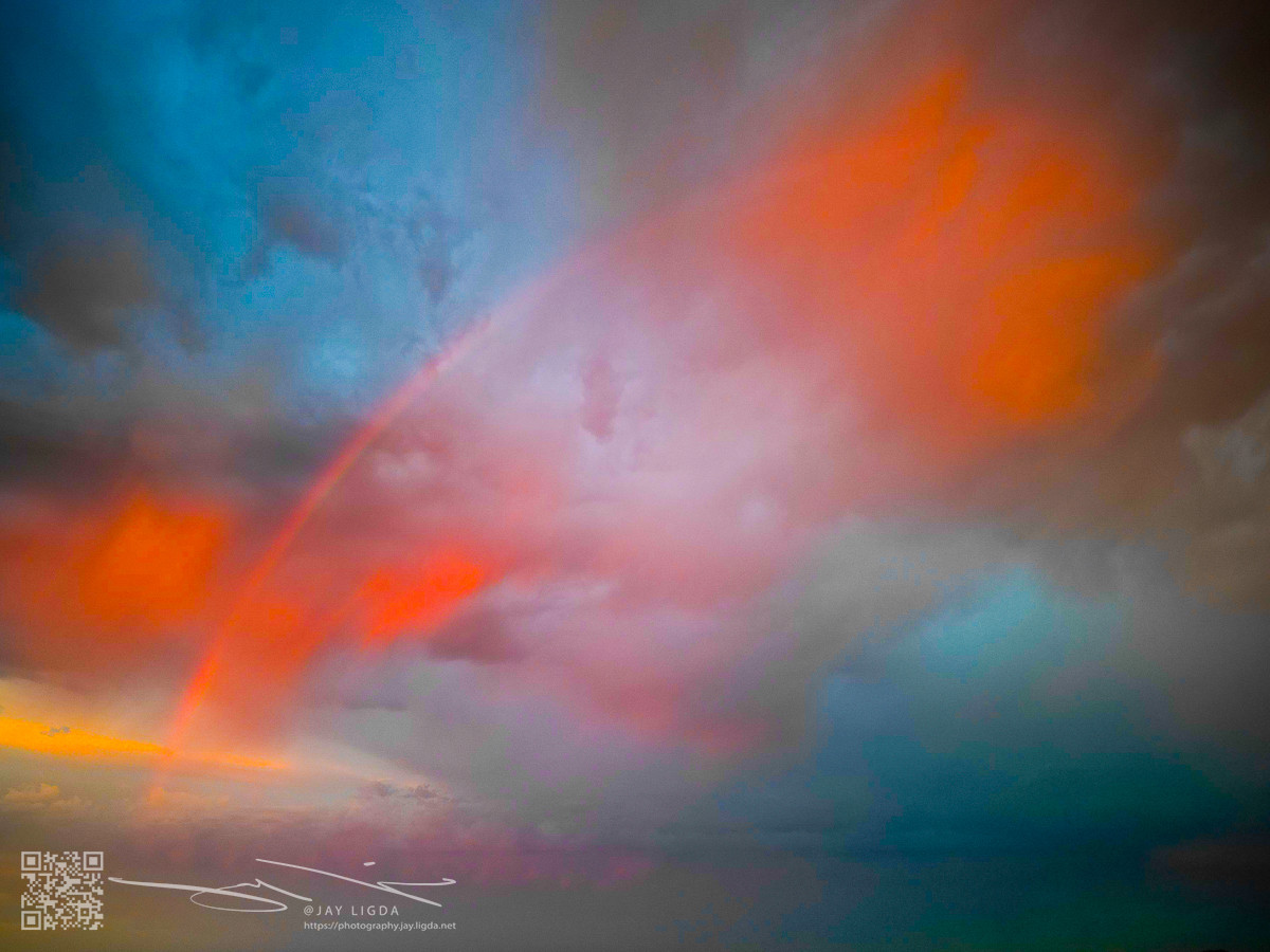 Surprise Rainbow in the Sunset