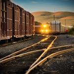 Train Lights at Dusk