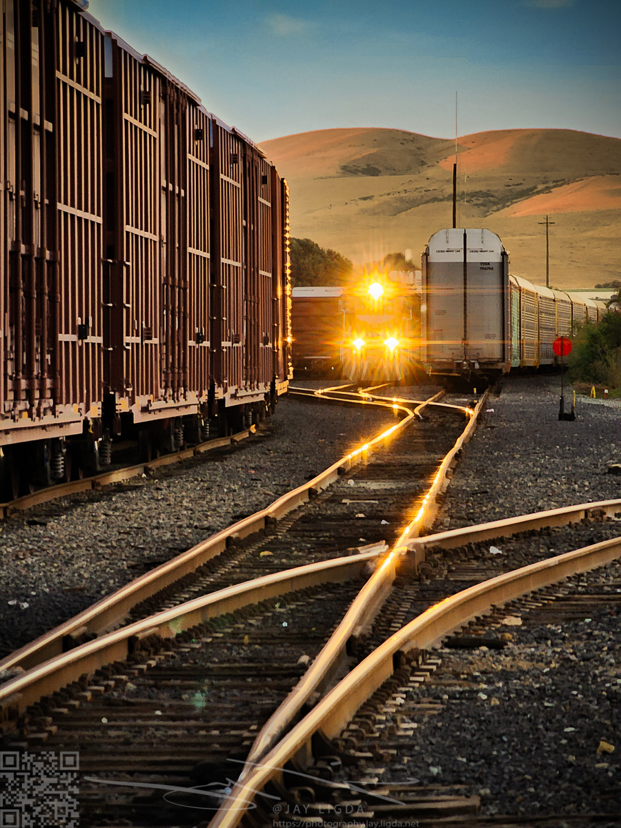 Train Lights at Dusk