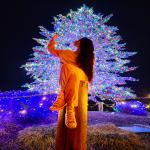 Christmas Angel in Front of the Lighted Tree Christmas Angel in Front of the Lighted Tree