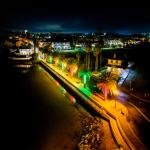 Arial View of Benicia Holiday Lights Along First Street Arial View of Benicia Holiday Lights Along First Street