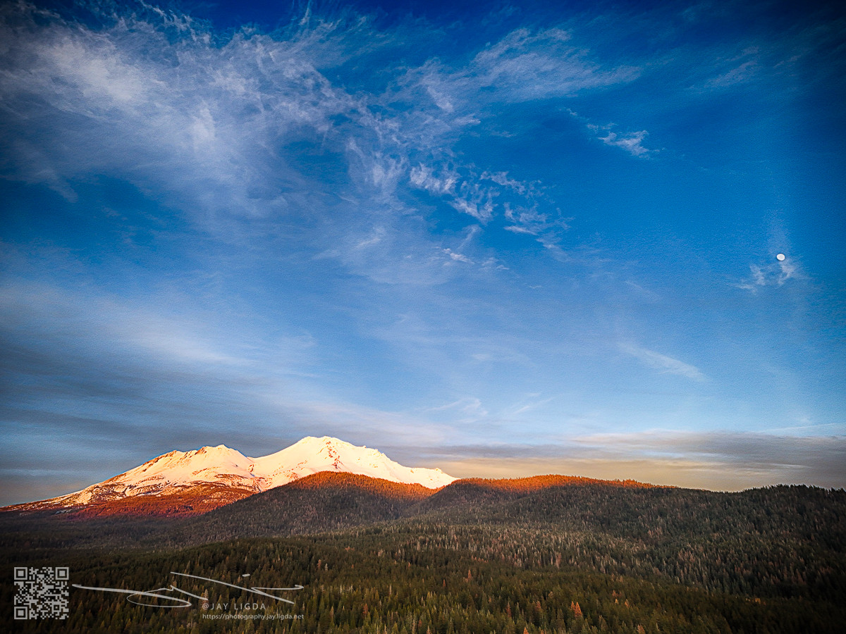 Mount Shasta Sunset Moonrise