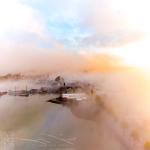 First Street Sunrise Aerial Fog