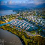 Elevated Aerial View of Benicia Harbor