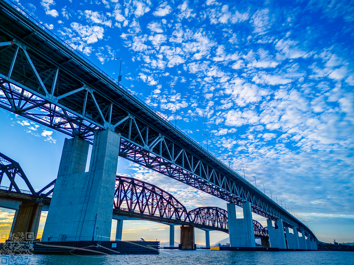 Clouds Above Bridge at Sunrise