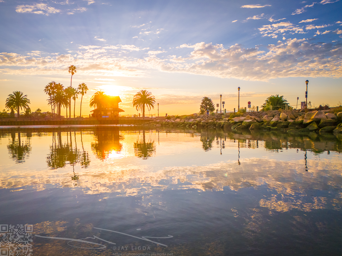 Benicia Depot Sunrise Behind Shimmering Reflections Benicia Depot Sunrise Behind Shimmering Reflections