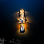 Lit Up Barge at Night 2