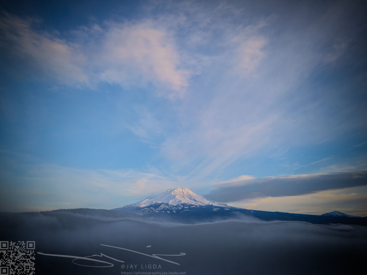 Mount Shasta Explodes from Fog